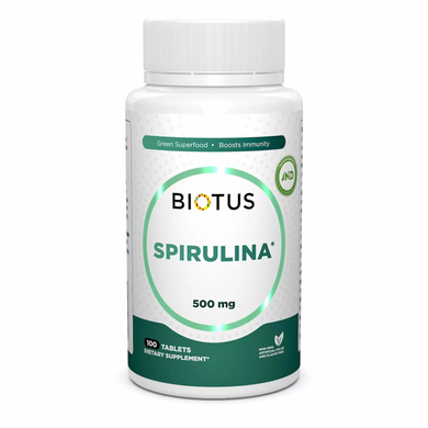 Спіруліна, Spirulina, Biotus, 500 мг, 100 таблеток (BIO-531057), фото