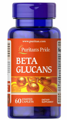 Бета-глюкан, Beta Glucans, Puritan's Pride, 200 мг, 60 капсул (PTP-29686), фото