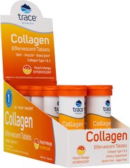 Коллаген, Trace Minerals Research, Collagen Effervescent, персик/манго, 8 упаковок (TMR-00468), фото