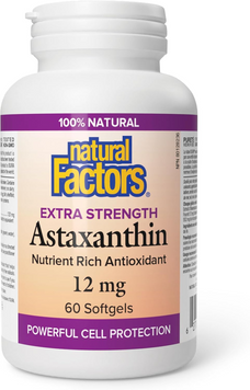 Natural Factors, Astaxanthin, Астаксантин, 12 мг, 60 гелевих капсул (NFS-01018), фото