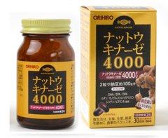 Наттокіназа 4000, Orihiro, 60 таблеток (ORH-25911), фото