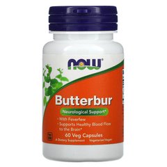 Now Foods, Butterbur, 60 растительных капсул (NOW-04602), фото
