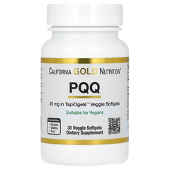 California Gold Nutrition, піролохінолінхінон, 20 мг, 30 рослинних капсул (CGN-01291), фото
