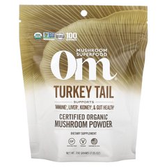 Om Mushrooms, Turkey Tail, сертифицированный органический грибной порошок, 200 г (OMM-55328), фото