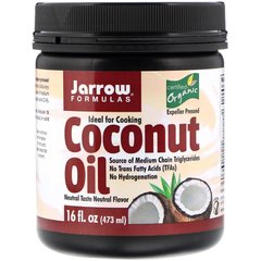 Jarrow Formulas, органическое кокосовое масло, отжатое шнековым прессом, 473 мл (JRW-16028), фото