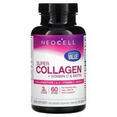Neocell, Суперколаген + вітамін C и біотин, 180 таблеток (NEL-13260), фото