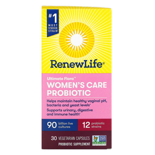 Renew Life, Ultimate Flora, пробіотик Women's Care для жінок, 90 млрд живих культур, 30 вегетаріанських капсул (REN-12100), фото