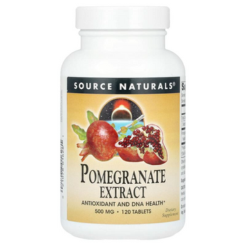 Source Naturals, Экстракт граната, Pomegranate Extract, 500 мг, 120 таблеток (SNS-01628), фото