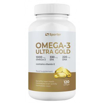 Sporter, Омега 3 Ultra Gold, 120 гелевых капсул (SPO-72032), фото