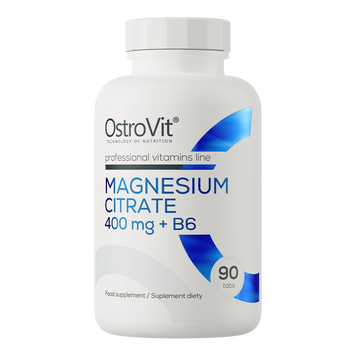 Ostrovit, Магній Цитрат + B6, Magnesium Citrate 400 мг + B6, 90 таблеток (OST-22951), фото