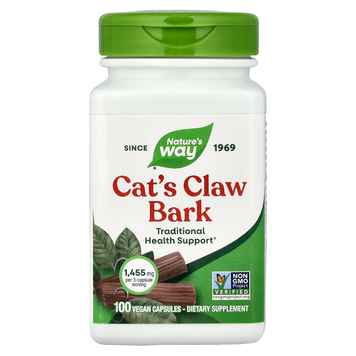 Кора котячого кігтя 485 мг Nature's Way Cat's Claw Bark - 100 веганських капсул, фото