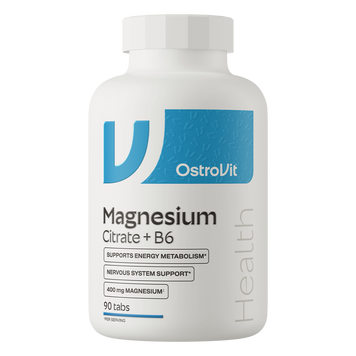 Ostrovit, Магний Цитрат + B6, Magnesium Citrate 400 мг + B6, 90 таблеток (OST-22951), фото