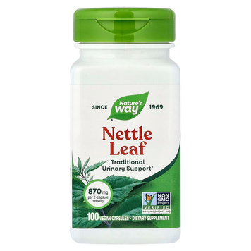Листя кропиви 435 мг Nature's Way Nettle Leaf - 100 веганських капсул, фото