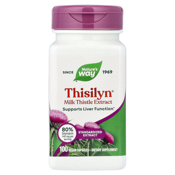 Екстракт розторопші 175 мг Nature's Way Thisilyn Milk Thistle Extract - 100 веганських капсул, фото