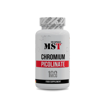 MST, Хром піколінат, Chromium picolinate, 100 мкг, 100 капсул (MST-16473), фото