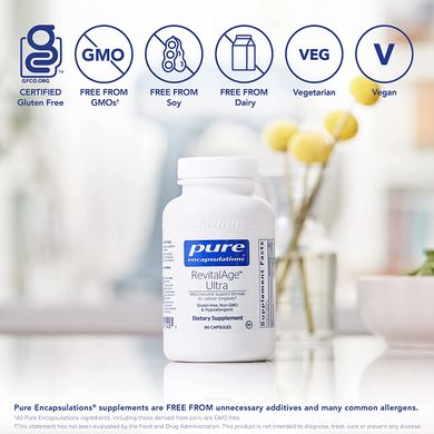 Антиоксидантно-митохондриальная формула, RevitalAge Ultra, Pure Encapsulations, 90 капсул (PE-01400), фото