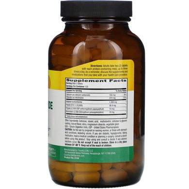 Country Life, Гидрохлорид бетаина с пепсином, 600 мг, 250 таблеток (CLF-05104), фото