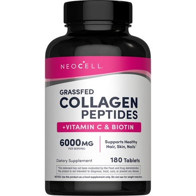 NeoCell, Super Collagen, колаген з вітаміном C та біотином, 180 таблеток (NEL-13260), фото