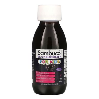 Sambucol, Сироп из черной бузины, для детей, ягодный аромат, 120 мл (SBL-00118), фото