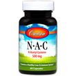 Ацетилцистеїн АЦЦ, N-A-C, Carlson Labs, 500 мг, 60 капcул (CAR-06770)