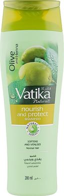 Поживний шампунь для волосся, Vatika Virgin Olive Nourishing Shampoo, Dabur, 200 мл (DBR-00151), фото