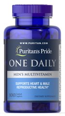 Мультивітаміни для чоловіків, One Daily Men's Multivitamin, Puritan's Pride, 100 капсул (PTP-13046), фото