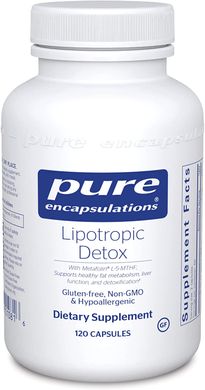 Pure Encapsulations, ліпотропні детокс, Lipotropic Detox, 120 капсул (PE-01081), фото