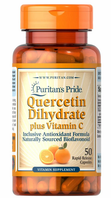 Puritan's Pride, Кверцетин + Вітамін C, 250 мг, 60 капсул (PTP-18049), фото