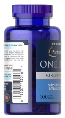 Мультивітаміни для чоловіків, One Daily Men's Multivitamin, Puritan's Pride, 100 капсул (PTP-13046), фото
