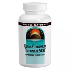 Source Naturals, Ультра хром пиколинат, 500 мкг, 60 таблеток (SNS-00515), фото