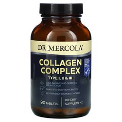 Dr. Mercola, Collagen Complex, тип I, II та III, 90 таблеток (MCL-03838), фото