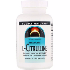 L-Цитруллин 500 мг, L-Citrulline, Source Naturals, 60 капсул (SNS-02004), фото