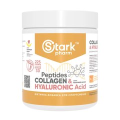 Stark Pharm, Collagen Peptides & Hyaluronic Acid, Коллагеновые пептиды и гиалуроновая кислота, клубника-банан, 225 г (STP-05202), фото