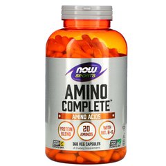Now Foods, Amino Complete, амінокислотний комплекс, 360 вегетаріанських капсул (NOW-00013), фото