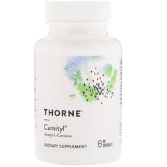 Thorne Research, Carnityl, ацетил-L-карнітин, 500 мг, 60 капсул (THR-52002), фото