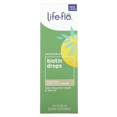 Life-flo, капли биотина, натуральная ваниль, 59 мл (LFH-78725), фото