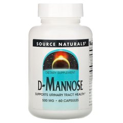 Д-Манноза, Source Naturals, 500 мг, 60 капсул, (SNS-02198), фото