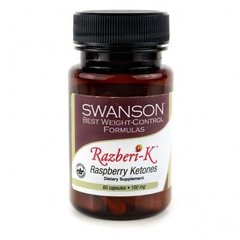 Малиновые кетоны, Razberi-K, Swanson, 100 мг, 60 капсул (SWV-04068), фото