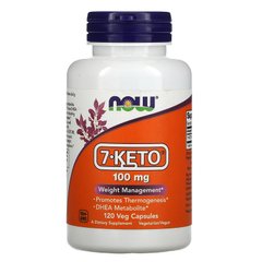 Now Foods, 7-KETO, 100 мг, 120 рослинних капсул (NOW-03014), фото