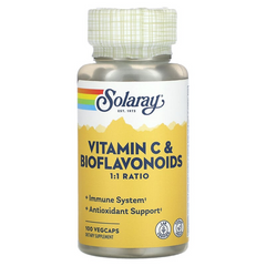 Solaray, Витамин C и биофлавоноиды, соотношение 1: 1, 100 растительных капсул (SOR-04432), фото