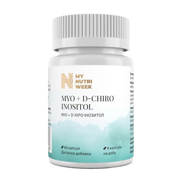 My Nutri Week, Myo + D-Chiro Inositol, Мио + D-хиро инозитол, 60 капсул (MNW-570048), фото