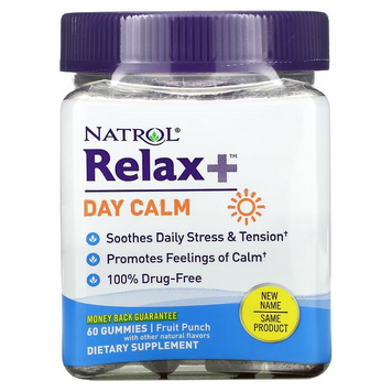 Natrol, Relaxia, Day Calm, Fruit Punch, 60 мармеладок (NTL-07635), фото