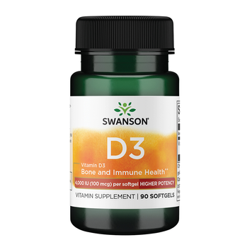 Вітамін Д3  4000 МО (100 мкг) Swanson Vitamin D3 - 90 м&rsquo;яких капсул, фото