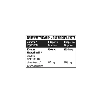 Креатин гидрохлорид 750 мг MST Creatine HCL - 180 капсул, фото