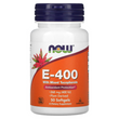 Вітамін E-400 зі змішаними токоферолами 268 мг (400 МО) NOW Foods Vitamin E-400 Mixed Tocopherols - 50 капсул, фото