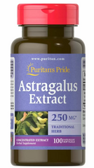 Астрагал екстракт, Astragalus Extract, Puritan's Pride, 1000 мг, 100 гелевих капсул (PTP-30457), фото