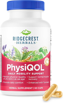 Комплекс для ликвидации хронической усталости, PhysiQOL, RidgeCrest Herbals, 60 гелевых капсул (RDH-00566), фото