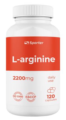 Sporter, L-аргинин 2200, 120 капсул (817262), фото