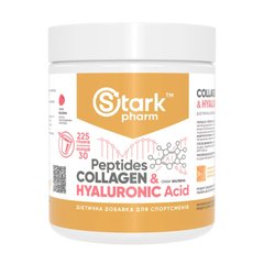 Stark Pharm, Collagen Peptides & Hyaluronic Acid, Колагенові пептиди та гіалуронова кислота, малина, 225 г (STP-05206), фото