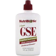 NutriBiotic, веганский экстракт семян грейпфрута GSE, жидкий концентрат, 118 мл (NBC-01001), фото
